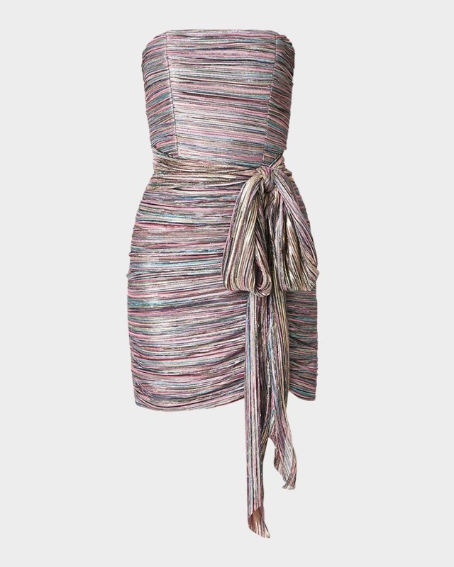Sana Strapless Metallic Mini Dress